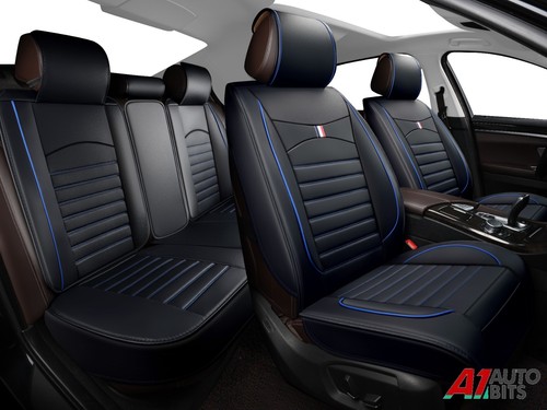 Blue black leatherette - black,