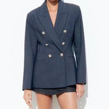 NEW Zara Small 4 6 Dark Blue