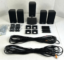 Bose 5x Doppio Cubo Nero Altoparlanti Girevoli Lifestyle Massa Acustica Staffe Fili