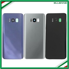 ✅ SCOCCA POSTERIORE TELAIO PER SAMSUNG S8 BACK COVER VETRO NERO BIANCO VIOLA✅