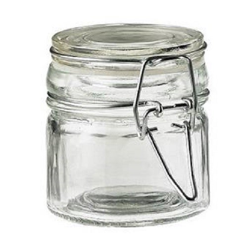 Vasetto vetro con - con, coperchio
