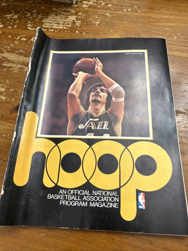 1975 nba hoop program rivista - hoop,