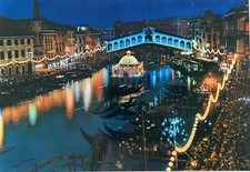 Cartolina Venezia Festa delle Luci in Canal Grande Non viaggiata
