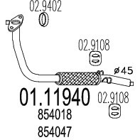 Marmitta anteriore opel corsa - anteriore,