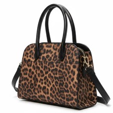 Borsa firmata COCONUDA tote borsetta rigida simil pelle fantasia animalier TRACO