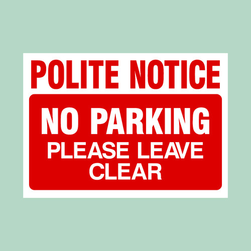 Avviso educato parking si - -,