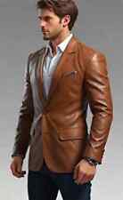 Elegant Men's Leather Blazer -