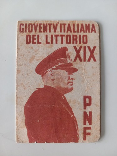 Tessera gioventù italiana del - tessera,
