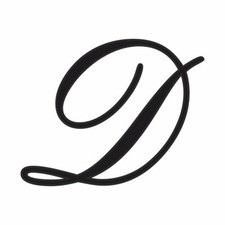 adesivo PRESPAZIATO LETTERA  D