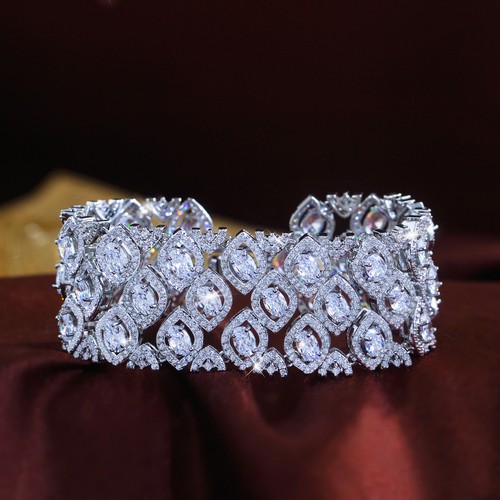 Bracciale largo cristallo