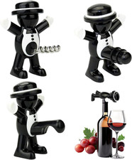 Apribottiglie Vino, 3 Pezzi Apribottiglie Divertente, Tappo Vino Man, Cavatappi 