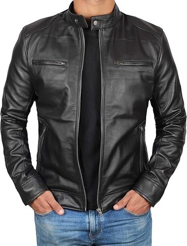 Giacca pelle uomo - pelle, decrum