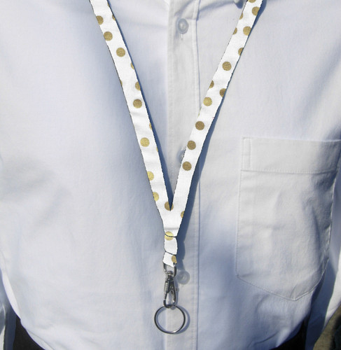 Polka dot lanyard metallic - dot,