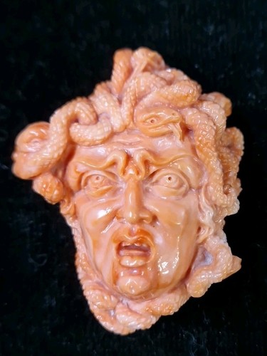 Scultura corallo testa di - scultura,