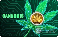 CANNABIS 1/1000 oz moneta d'oro 12$ Liberia 2026