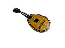 Mandolino Artigianale in Legno Cm 14 - Strumento Musicale Napoli Pastori Presepe