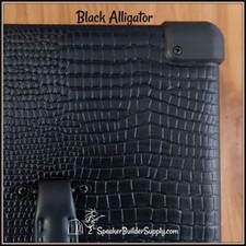 Tolex modello alligatore nero larghezza 18" (per yd)