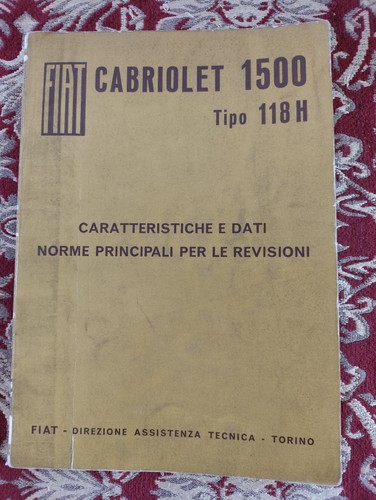 Catalogo fiat 1500 cabriolet - catalogo,