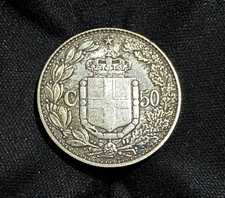 50 centesimi 1889 Umberto I  Capsula OMAGGIO
