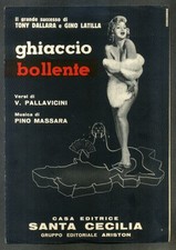 SPARTITO MUSICALE - "GHIACCIO BOLLENTE" TONY DALLARA - 1960  ARISTON