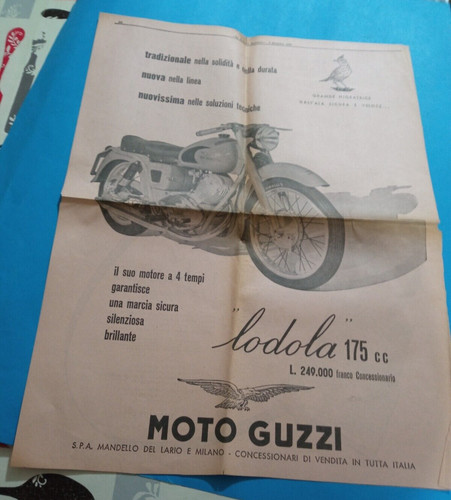 Pubblicita 1956 moto guzzi - pubblicita',