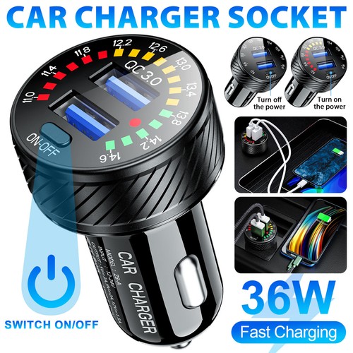 Caricabatteria auto 12v qc3 - caricabatteria,