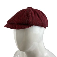 Rosso vintage tweed flat cap - rosso,