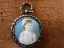 Antica miniatura con volto di