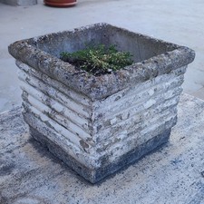 Vaso Fioriera Cemento Quadrato 30x30x25h