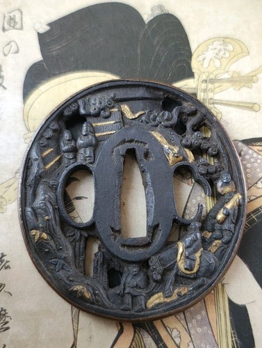 Figurina epoca edo tsuba - figurina,
