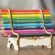 Portamatite Personalizzabile - Ufficio Disegno Scuola Handmade Legno Crafting 