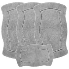 Set 4pz Tappetino Tappeto Lavabile Caravan Romany Antiallergico Antiscivolo Tourier Puffy