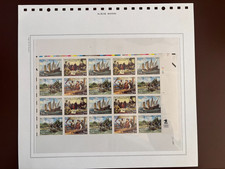 Italia 1992-COLOMBO -mezzo foglio emissione congiunta USA, su pagina Marini King