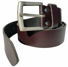 Cinta Donna/Uomo 4cm 100% Vera Pelle Cintura in Pelle 115 cm Colore Vino Rosso