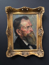 Dipinto olio ritratto Wilhelm