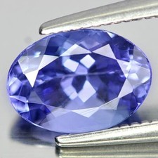 Tanzanite Blu Viola 1,49 Ct. VVS Ovale 8,5 x 6 Mm. Pietra preziosa naturale Tanzania
