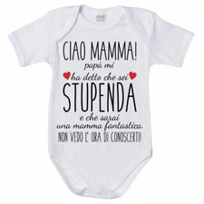 Body neonato ciao mamma papà