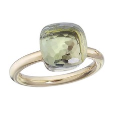 Anello Pomellato NUDO Prasiolite oro giallo 750 scatola