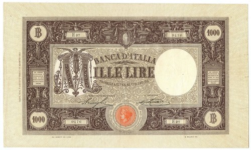 1000 lire barbetti - lire, m