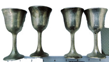 4 calici vintage in miniatura