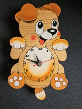 Orologio Bartolucci Italy Legno Cane Cagnolino Pendolo