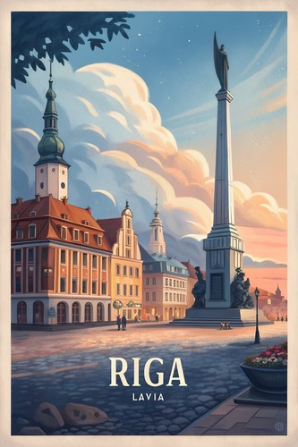 Poster viaggio riga - poster,