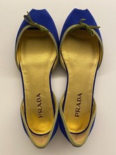 PRADA MILANO BALLERINE FLAT ELEGANTI DONNA 37,5 CON LACCIO ANTERIORE COME NUOVE