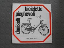 Brochure Depliant Prospekt Volantino Biciclette DONISELLI Pieghevoli epoca '70s