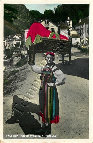 Cartolina fobello costume - di,