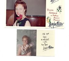 AUTOGRAFO MAGDA OLIVERO  SOPRANO AUGURI BUON NATALE 1963 1965 FOTO