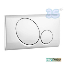 NUOVA PLACCA DOPPIO TASTO BIANCA per CASSETTA WATER WC EASYFIX ASEU 2 TASTI