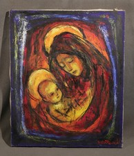 Madonna col bambino dipinto - col,