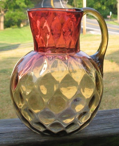 Art glass eapg amberina - art,