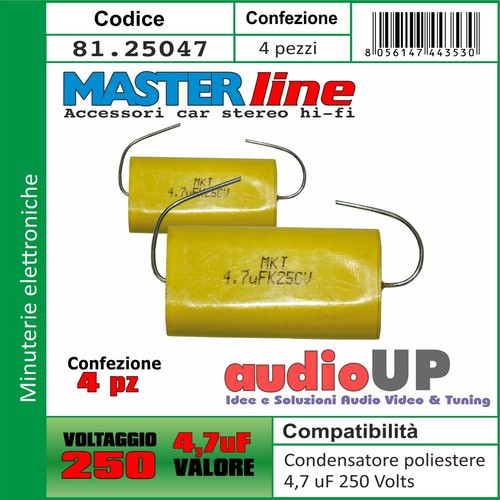 Condensatori per tweeter 7 - condensatori, 4,7